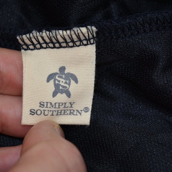 Simply Southern Black Pink Quilted 1/4 Snap Pullover Size M Sweatshirt Jacket - Picture 12 of 13